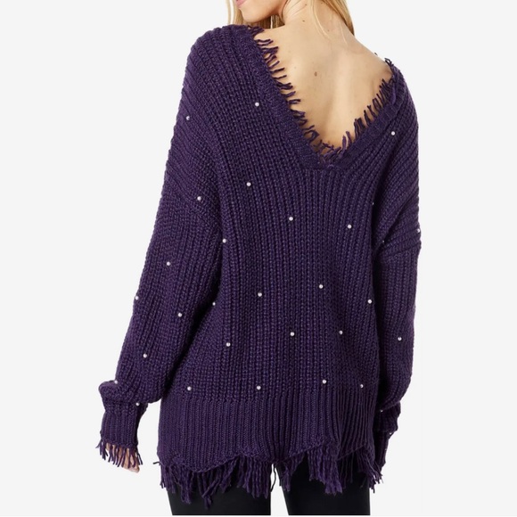 NWT Wildfox String of Pearls Palmetto Sweater size L - Picture 2 of 7